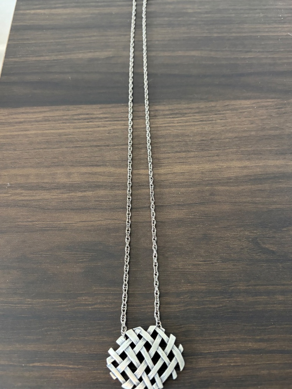 Citation Silver-Tone  Pendant Necklace 24" — Like New